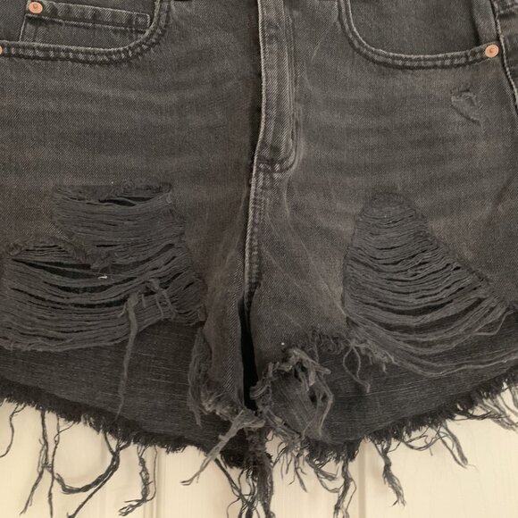 Distressed  Denim Festival Shorts - Picture 2 of 5
